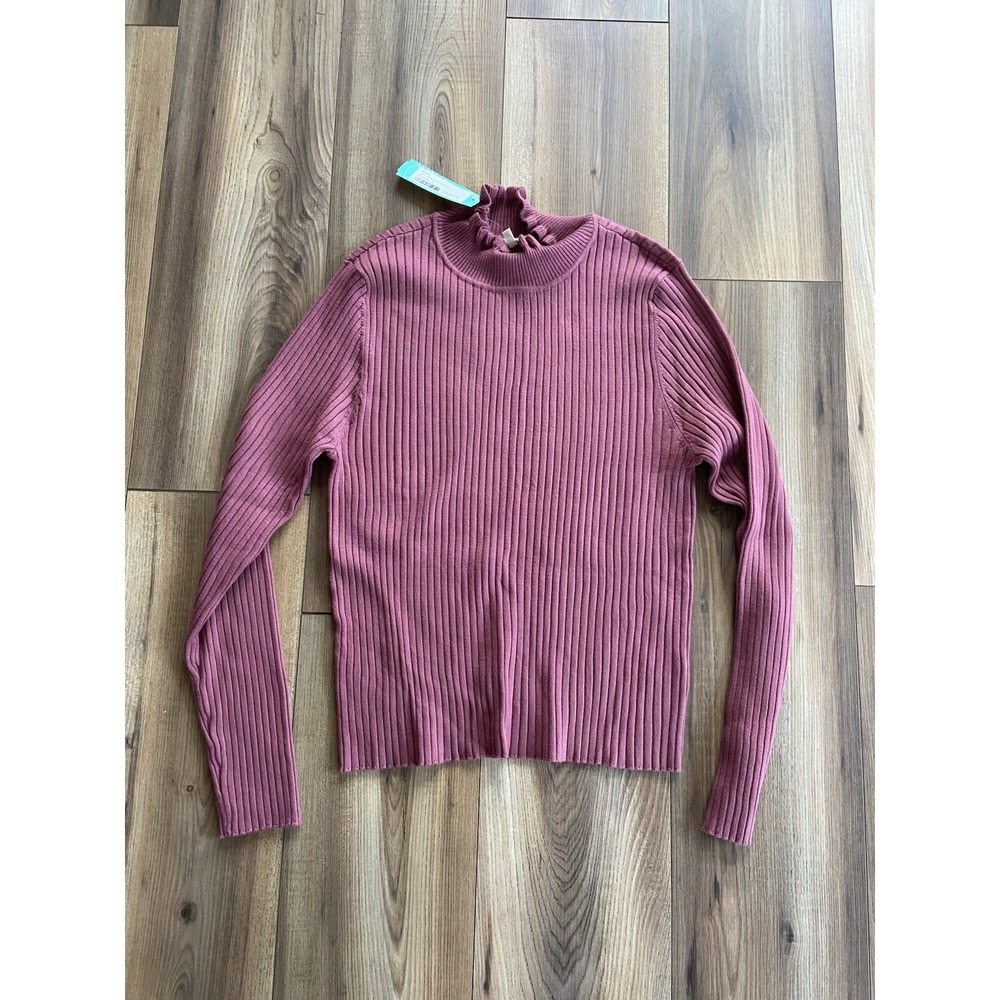 Wynter Women's Size‎ XL Ribbed Sweater Rose Pink Long Sleeve